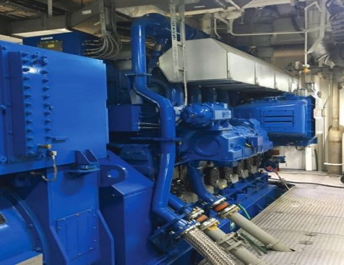 Large dual fuel engine.